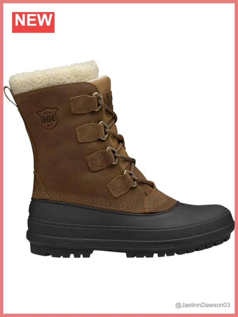 Waterproof Insulated Snow Boots Faux Shearling Lined Leather Calf High